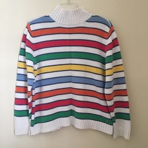Vintage Tommy rainbow Striped women’s sweater